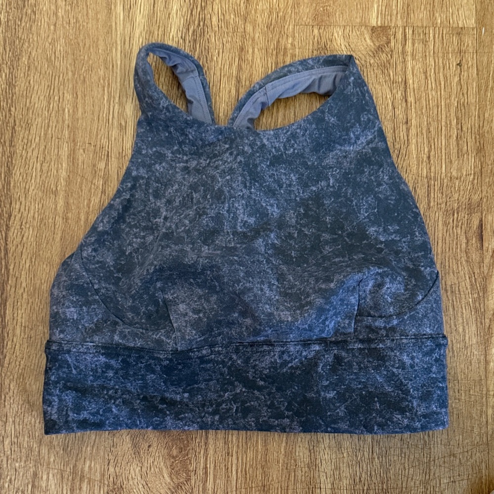 Lululemon Athletica Charcoal Patterned Sports Bra